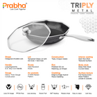 Triply Hexa Cube Octa Pan Wih Lid, 32CM