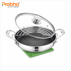Tri-Ply Hexa Cube Stick-Resistant Saute Pan With Glass Lid & Oil Drainer