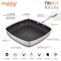 Triply Hexa Cube Square Pan, 24CM