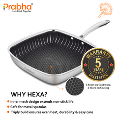 Triply Hexa Cube Square Pan, 24CM