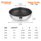 Triply Hexa Cube Tasla Without Lid