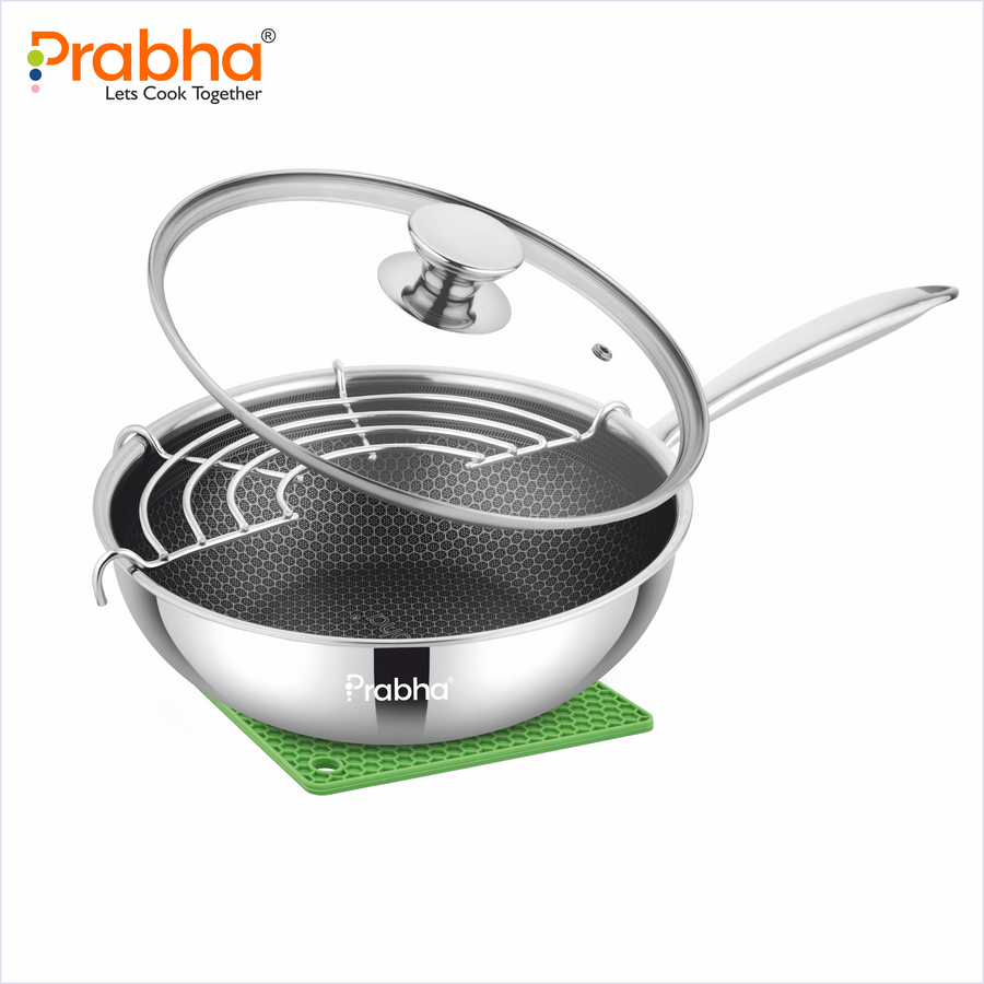 Triply Hexa Cube Wok With Lid