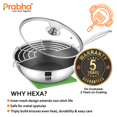 Triply Hexa Cube Wok With Lid