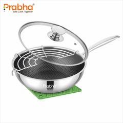 Triply Hexa Cube Wok With Lid