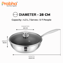 Triply Hexa Cube Wok With Lid