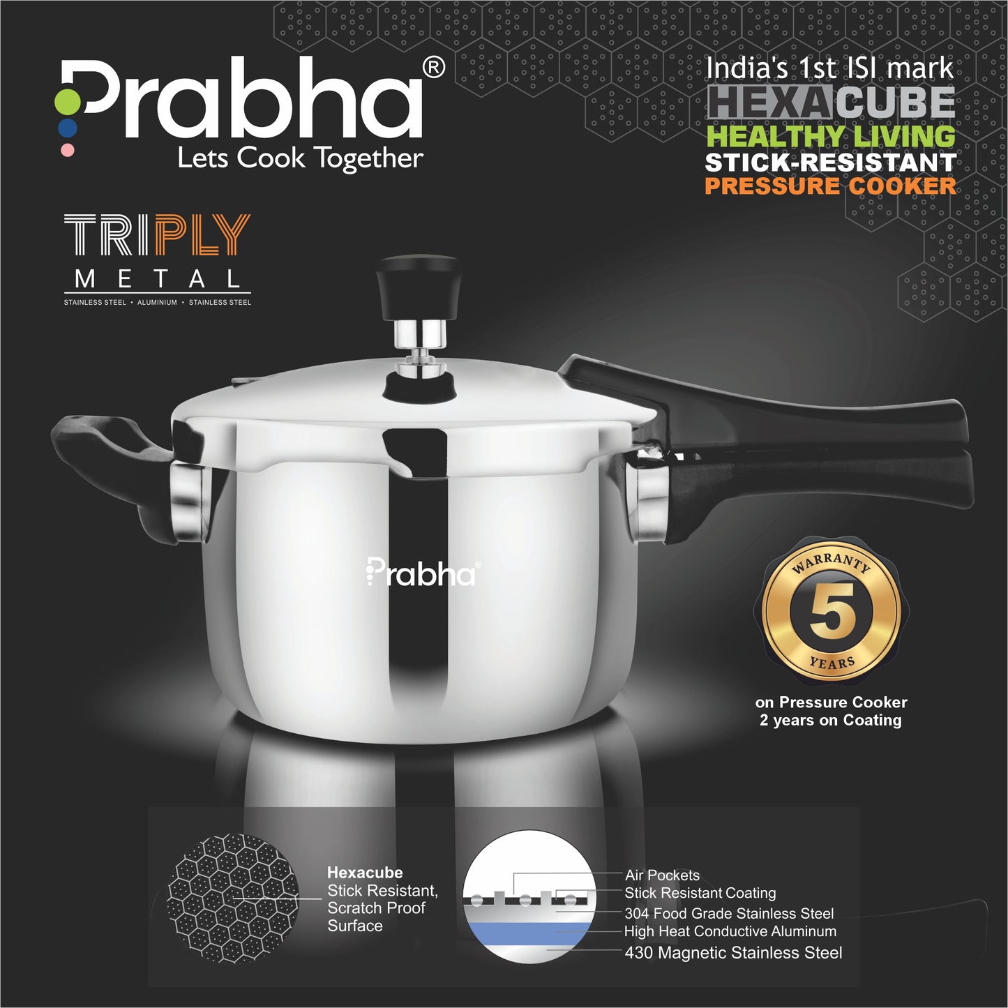 Triply Hexa Cube Non Stick Cooker