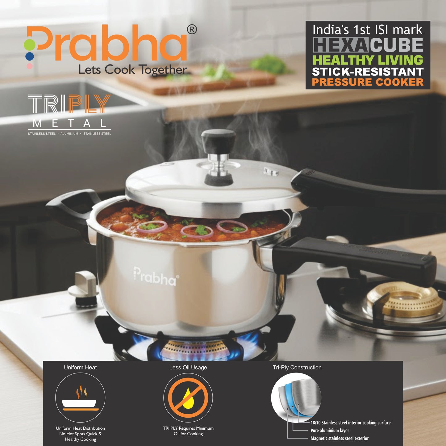 Triply Hexa Cube Non Stick Cooker
