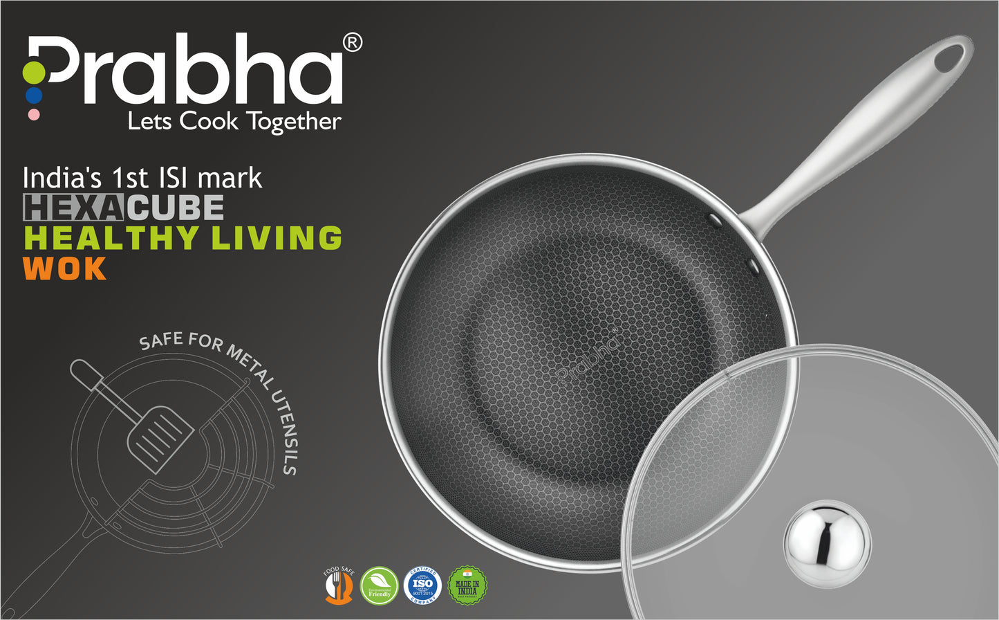 Triply Hexa Cube Wok With Lid