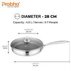 Tri-Ply Hexa Cube Stick-Resistant Deep Frypan With Glass Lid & Oil Drainer