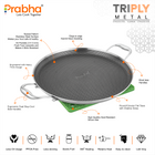 Triply Hexa Cube Stick-Resistant Dosa Tawa with Two Side Handles 32cm