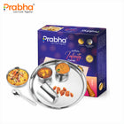 Infinity Premium Stainless Steel Matt Finish Thali Set | 1 Person