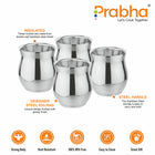 Stainless Steel Double Wall Kulhad Set for Water/Tea (Pack of 4)