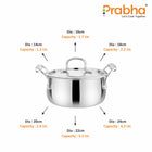 Prima Triply Kalash Casserole With Lid