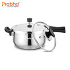 Triply Kalash Plus Hammered Pressure Cooker With Steel & Glass Lid