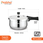 Triply Kalash Plus Hammered Pressure Cooker With Steel & Glass Lid