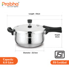 Triply Kalash Plus Hammered Pressure Cooker With Steel & Glass Lid