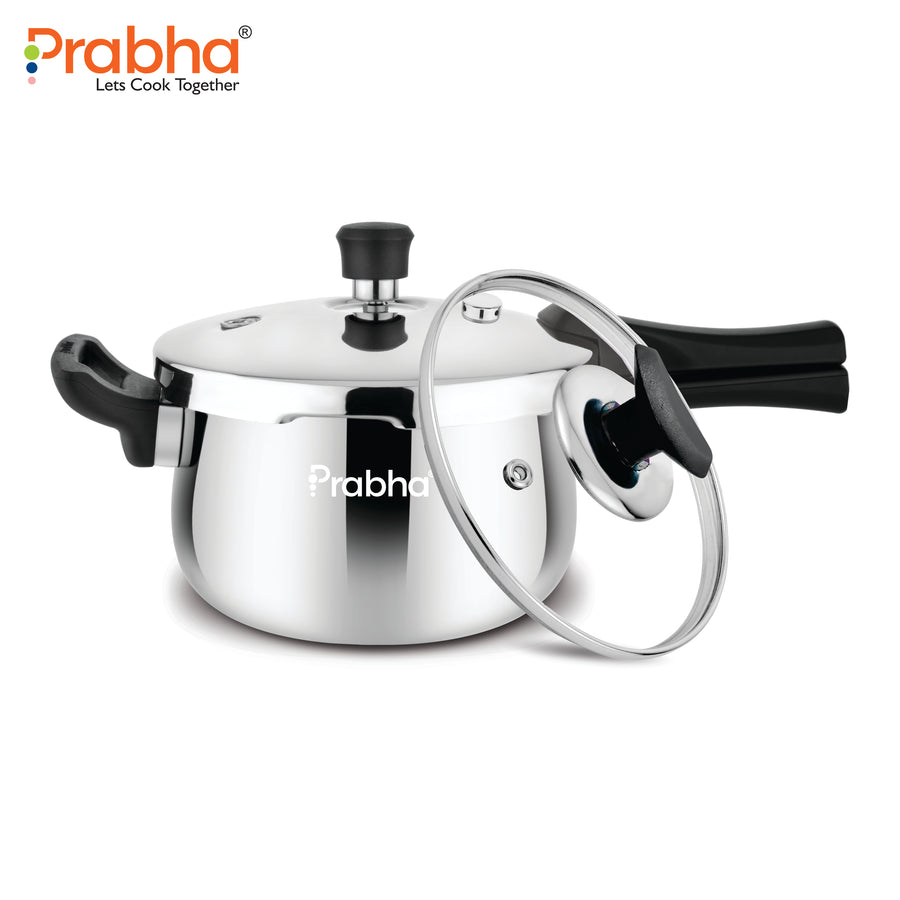 Triply Kalash Plus Pressure Cooker With Steel & Glass Lid
