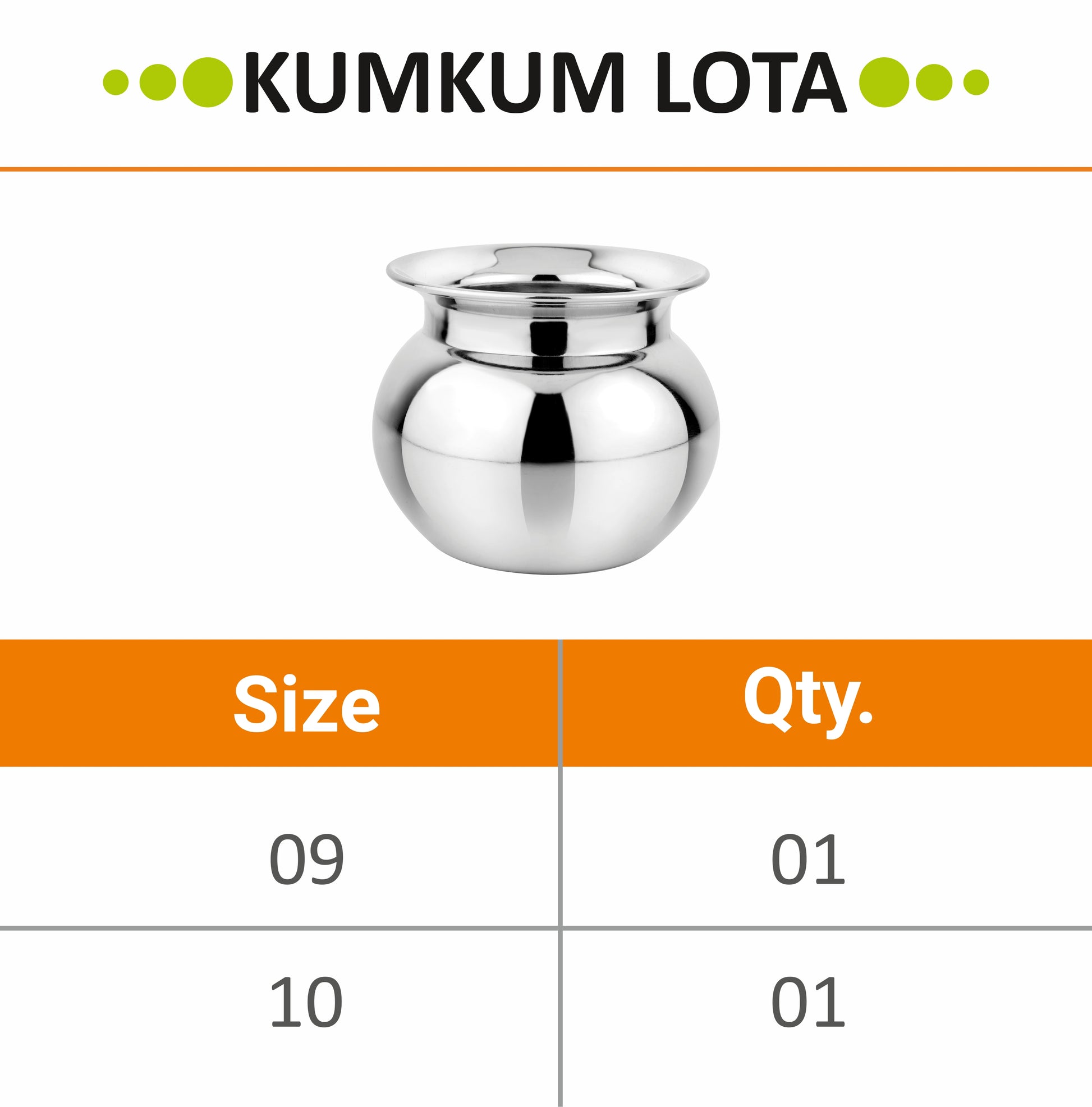 Stainless Steel Multi-Purpose Kumkum Lota - Prabha