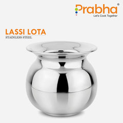 Stainless Steel Lassi Lota - Ideal for Home & Kitchen, Rust-Free Elegance - Prabha