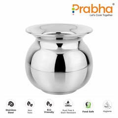 Stainless Steel Lassi Lota - Ideal for Home & Kitchen, Rust-Free Elegance - Prabha