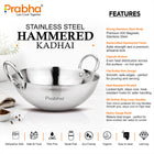 Magnum Capsule Bottom Hammered Kadhai Without Lid