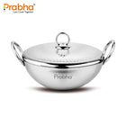 Magnum Capsule Bottom Hammered Kadhai With Lid