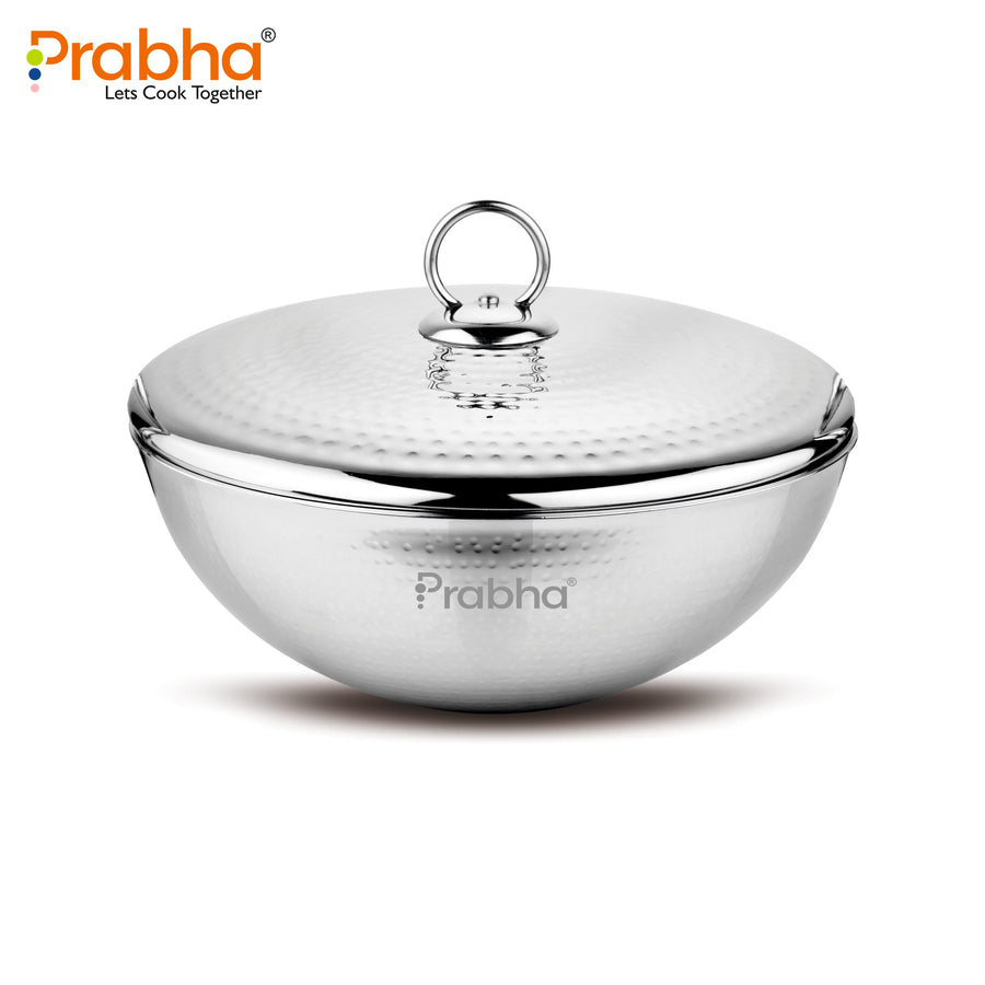 Magnum Capsule Bottom Hammered Tasla With Lid