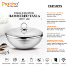 Magnum Capsule Bottom Hammered Tasla With Lid