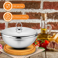 Magnum Capsule Bottom Hammered Tasla With Lid