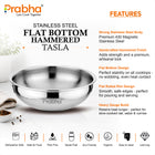 Magnum Flat Bottom Hammered Tasla Without Lid
