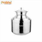 Stainless Steel Water Storing Maharaja Hammered Matki for Home & Kitchen (5 Litres)