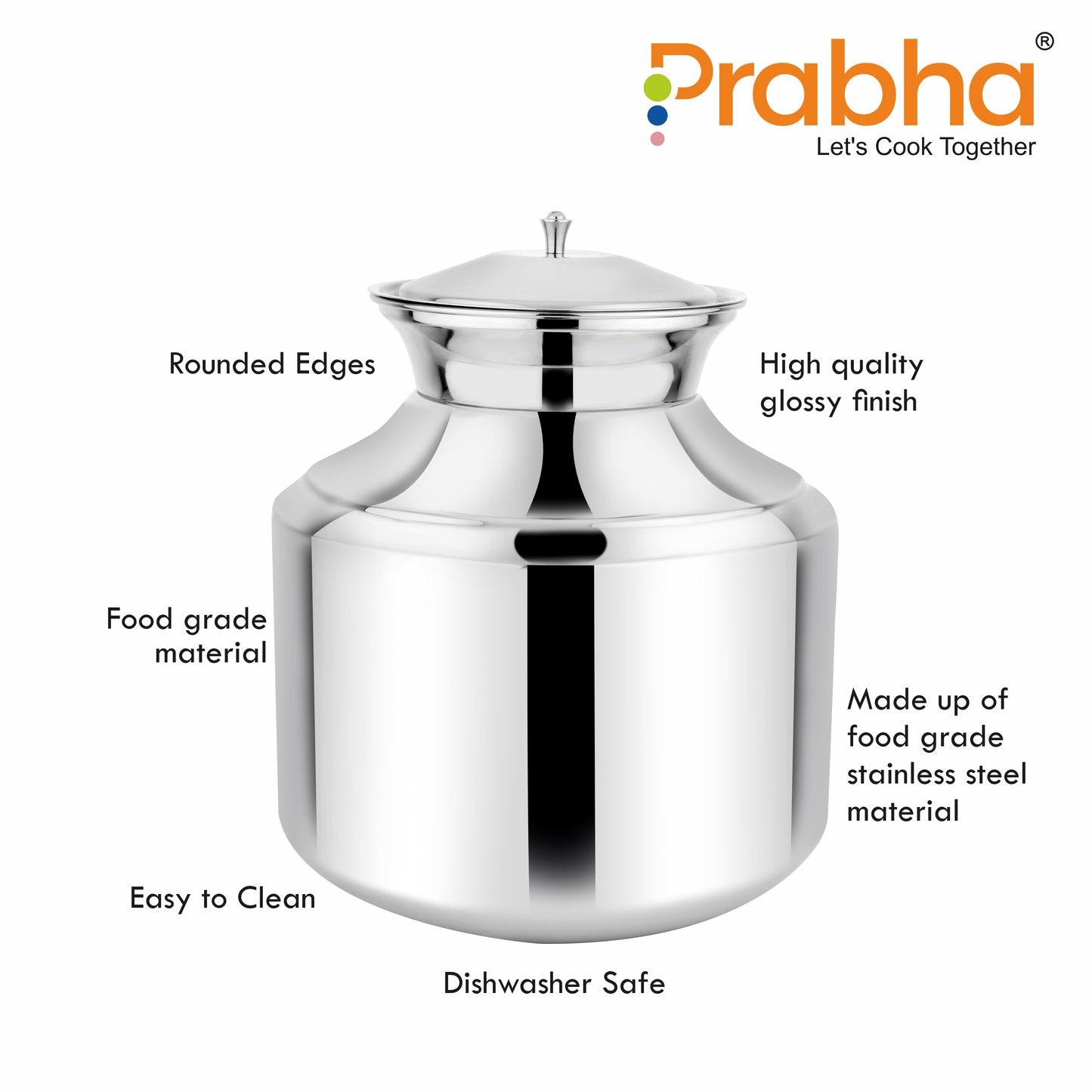 Stainless Steel Water Storing Maharaja Matki for Home & Kitchen (5 Litres)
