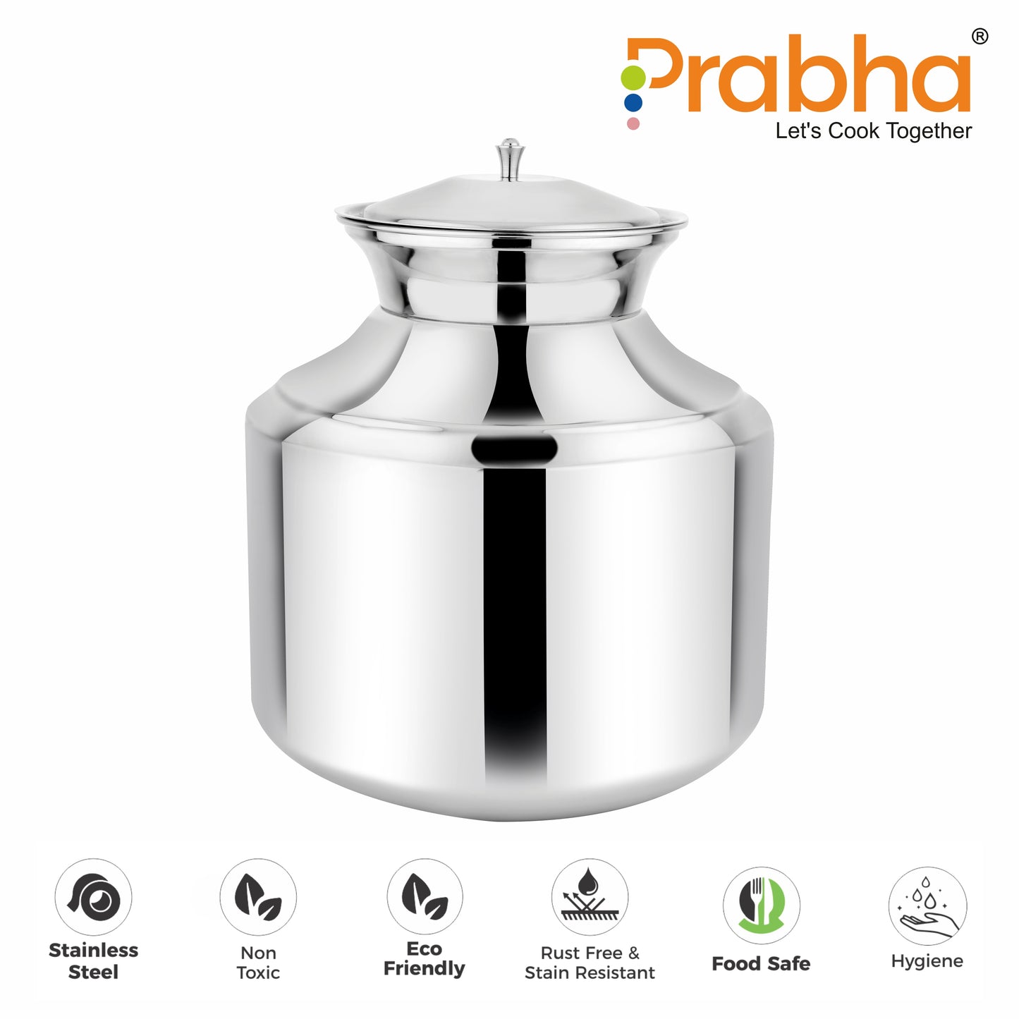 Stainless Steel Water Storing Maharaja Matki for Home & Kitchen (5 Litres)