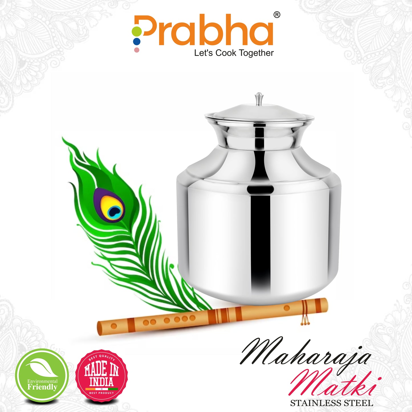 Stainless Steel Water Storing Maharaja Matki for Home & Kitchen (5 Litres)