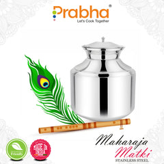 Stainless Steel Water Storing Maharaja Matki for Home & Kitchen (5 Litres)