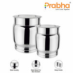 Load image into Gallery viewer, Stainless Steel Matka Pawali Set of 2 - Food-Grade Storage Solution for Home &amp; Kitchen