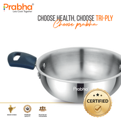 Omega Tri-Ply Mini Kadhai Without Lid