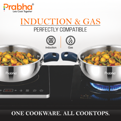 Omega Tri-Ply Mini Kadhai Without Lid
