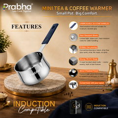 Omega Triply Mini Coffee & Tea Warmer 10cm, 500ml