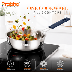 Omega Tri-Ply Mini Wok Without Lid