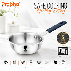 Omega Tri-Ply Mini Wok Without Lid