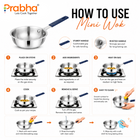 Omega Tri-Ply Mini Wok Without Lid