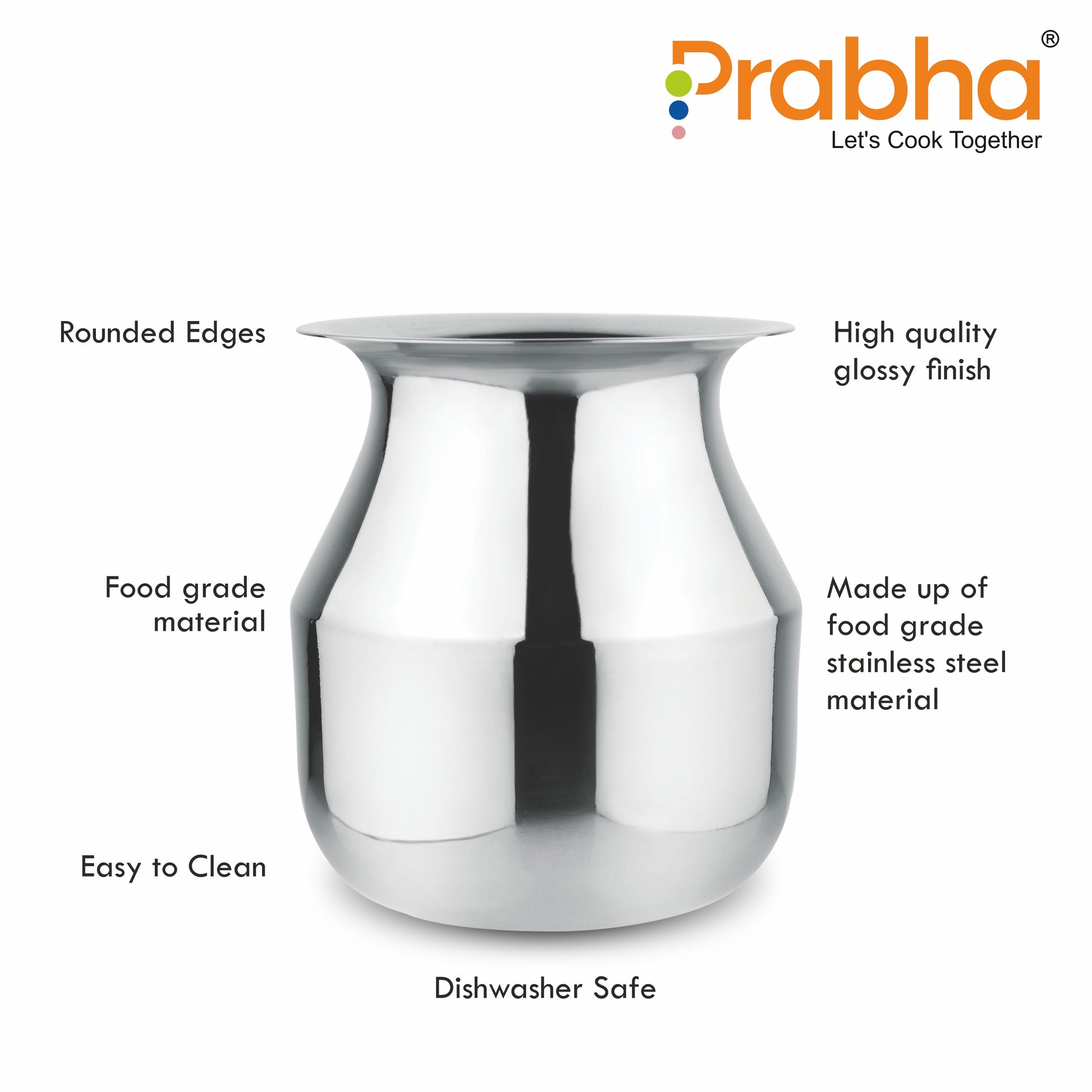 Stainless Steel Long Neck Parsi Lota - Prabha
