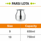 Stainless Steel Long Neck Parsi Lota - Prabha