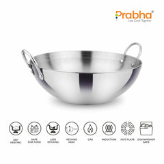 Prima Triply Capsule Bottom Kadhai Without Lid
