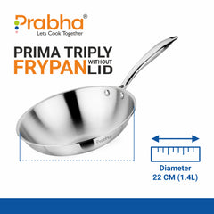 Prima Triply Frypan Without Lid