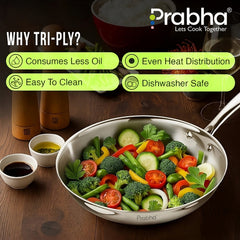 Prima Triply Frypan Without Lid