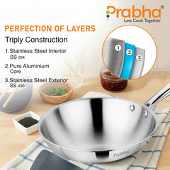 Prima Triply Frypan Without Lid