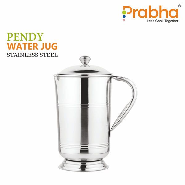 Stainless Steel Pendy Water Jug, 1900ml - Ideal for Home & Kitchen