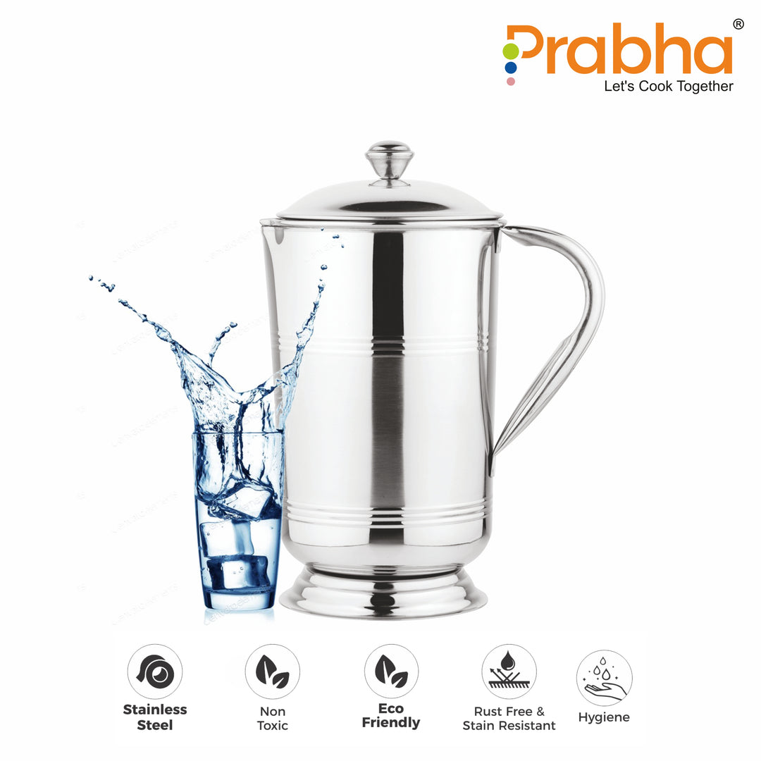 Stainless Steel Pendy Water Jug, 1900ml - Ideal for Home & Kitchen